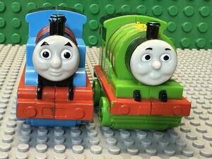 Thomas the Train Percy Free Wheel Toy Tank Engine Plastic Friends Lot of 2